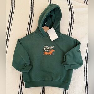 NWT ZARA KIDS DACHSHUND HOODIE SIZE 4